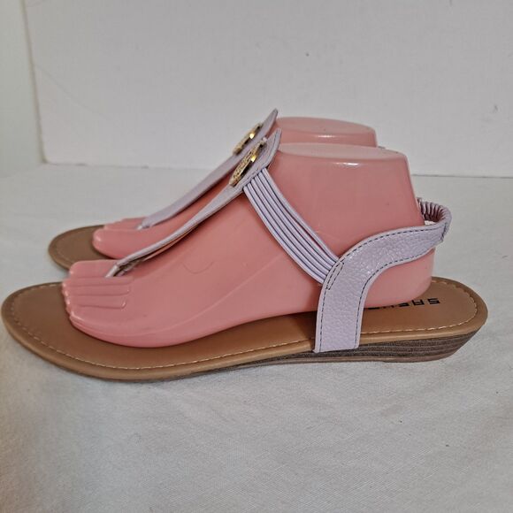 Sasha Women's Jenny 2 Thong Sandals Size 11 Faux Leather Lavender - Picture 2 of 11
